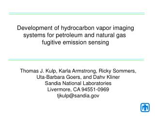 Development of hydrocarbon vapor imaging systems for petroleum and natural gas
