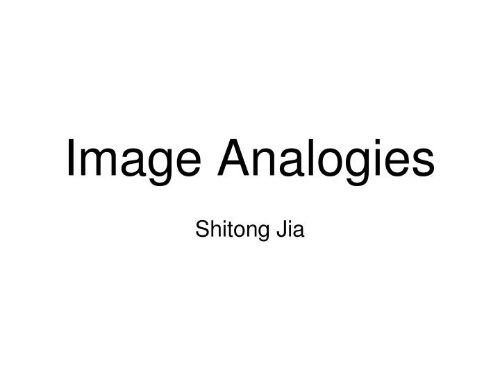 image analogies