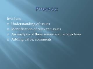 Process: