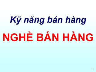 k n ng b n h ng ngh b n h ng