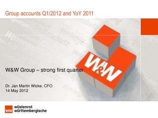 Group accounts Q1/2012 and YoY 2011