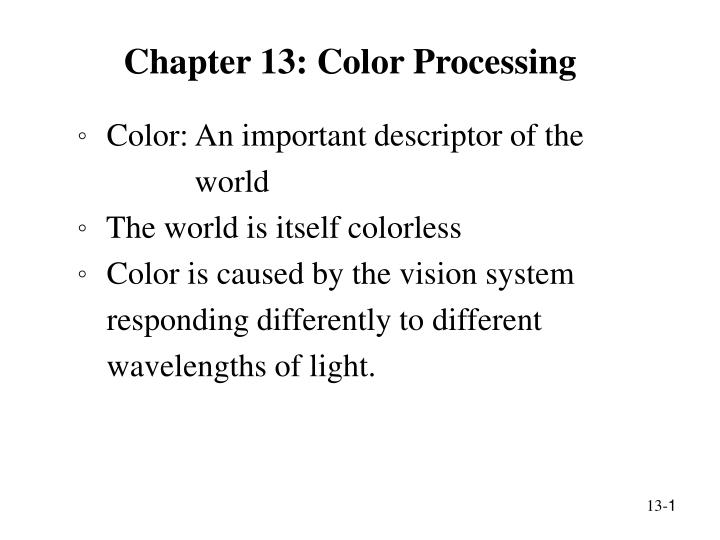 chapter 13 color processing