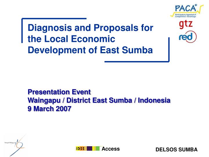presentation event waingapu district east sumba indonesia 9 march 2007