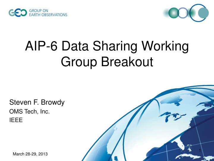 aip 6 data sharing working group breakout