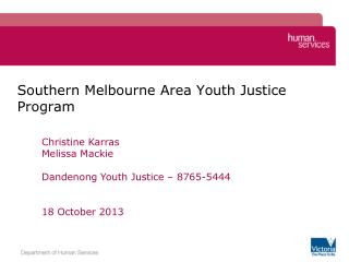 Southern Melbourne Area Youth Justice Program