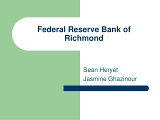 Federal Reserve Bank of Richmond