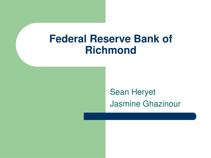 federal reserve bank of richmond