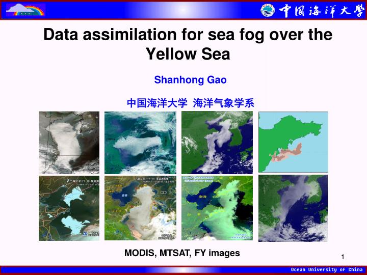 data assimilation for sea fog over the yellow sea