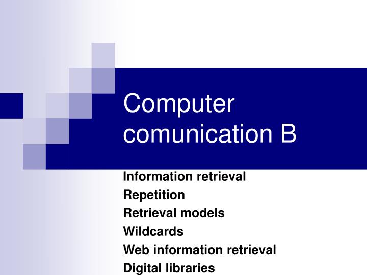 computer comunication b