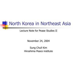 North Korea in Northeast Asia