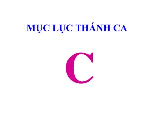 m c l c th nh ca