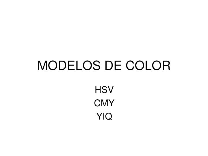 modelos de color
