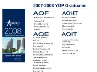 2007-2008 YOP Graduates