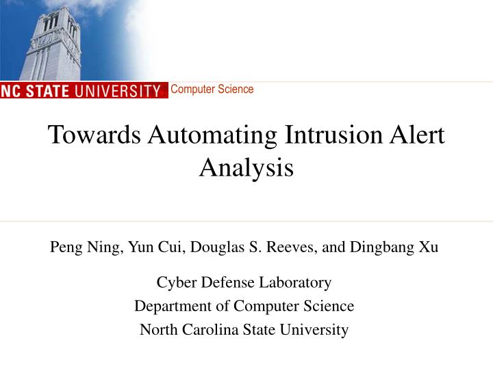 towards automating intrusion alert analysis