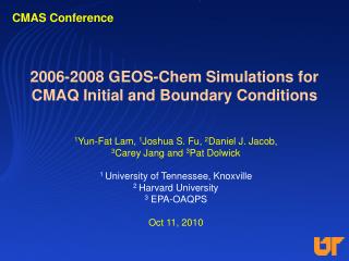 2006-2008 GEOS-Chem Simulations for CMAQ Initial and Boundary Conditions