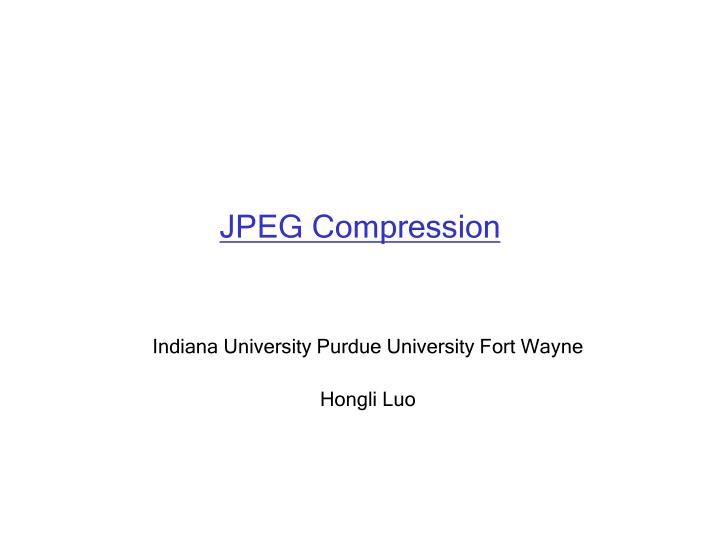 jpeg compression