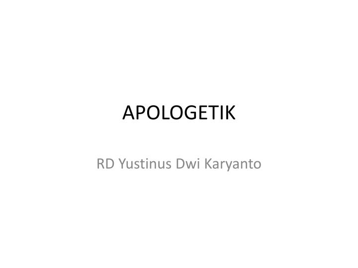 apologetik