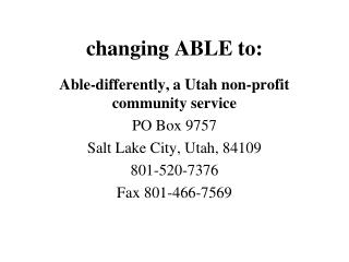 changing ABLE to: