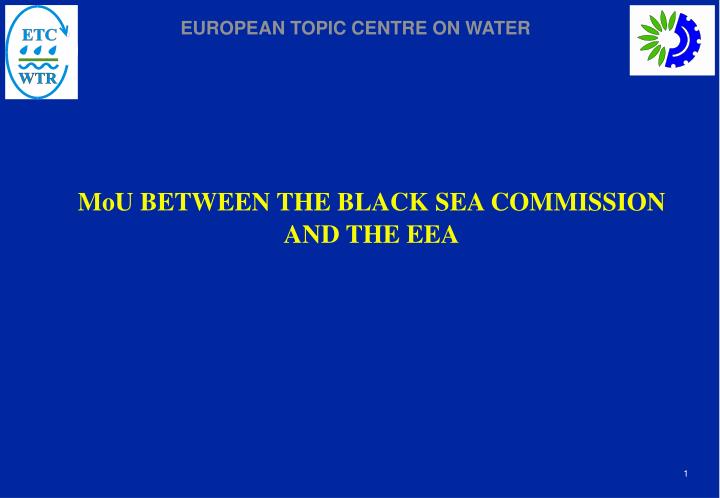 mou between the black sea commission and the eea