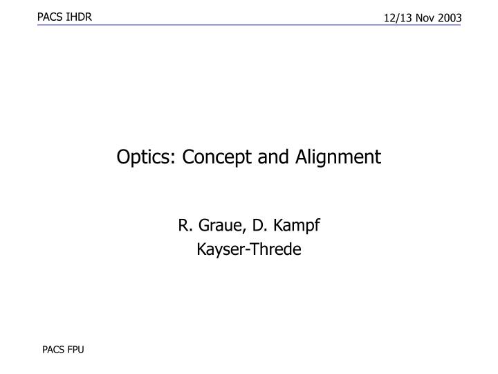 optics concept and alignment