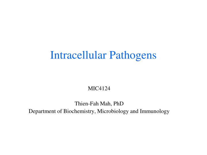 intracellular pathogens