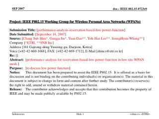 Project: IEEE P802.15 Working Group for Wireless Personal Area Networks (WPANs)