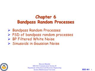 Chapter 6 Bandpass Random Processes
