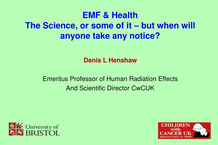 emf health the science or some of it but when will anyone take any notice