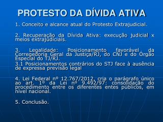 protesto da d vida ativa