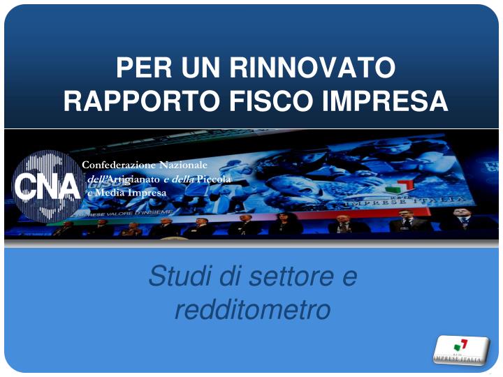 per un rinnovato rapporto fisco impresa