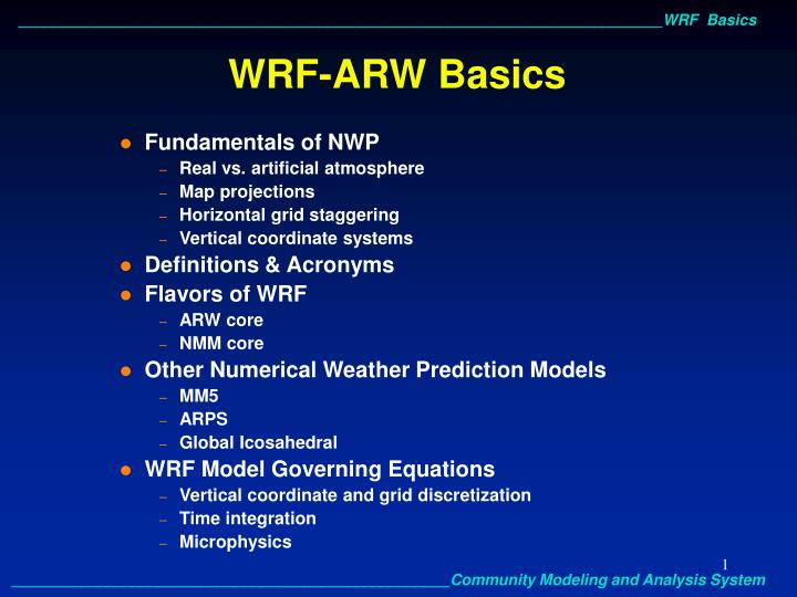 wrf arw basics