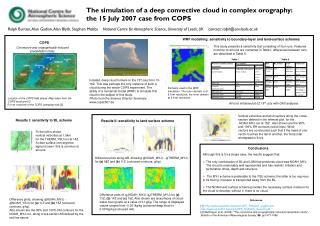 The simulation of a deep convective cloud in complex orography: the 15 July 2007 case from COPS