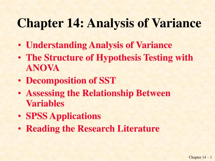 chapter 14 analysis of variance