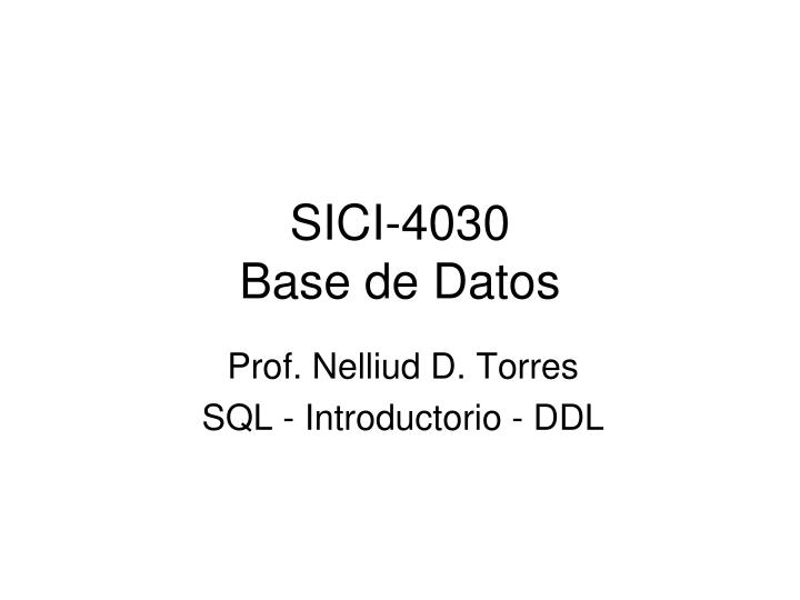 sici 4030 base de datos