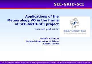 Applications of the Meteorology VO in the frame of SEE-GRID-SCI project