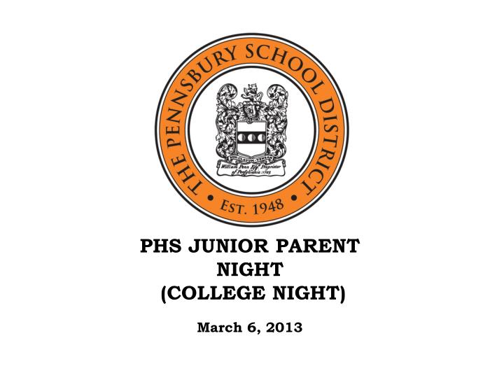 phs junior parent night college night