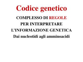 codice genetico