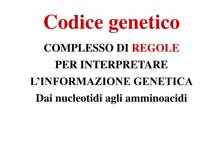codice genetico