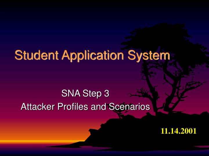 student application system