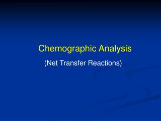 Chemographic Analysis