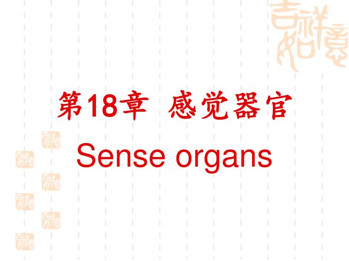 18 sense organs