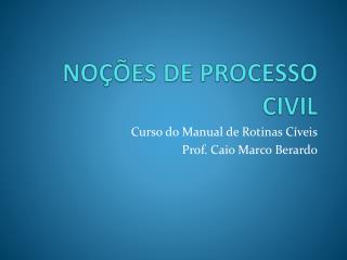 no es de processo civil