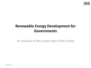 Renewable Energy Development for Governments