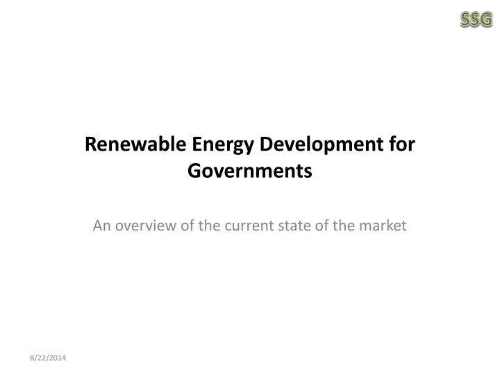renewable energy development for governments
