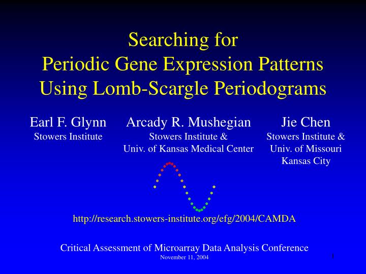 searching for periodic gene expression patterns using lomb scargle periodograms