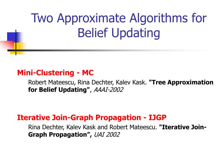 two approximate algorithms for belief updating