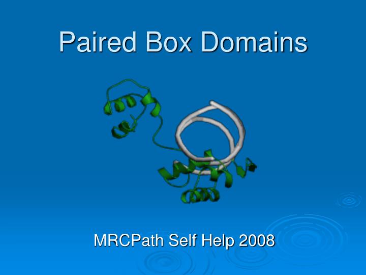 paired box domains