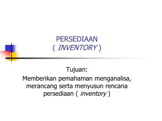 persediaan inventory