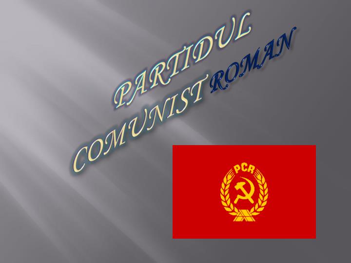 partidul comunist roman