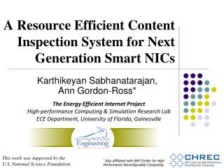 A Resource Efficient Content Inspection System for Next Generation Smart NICs